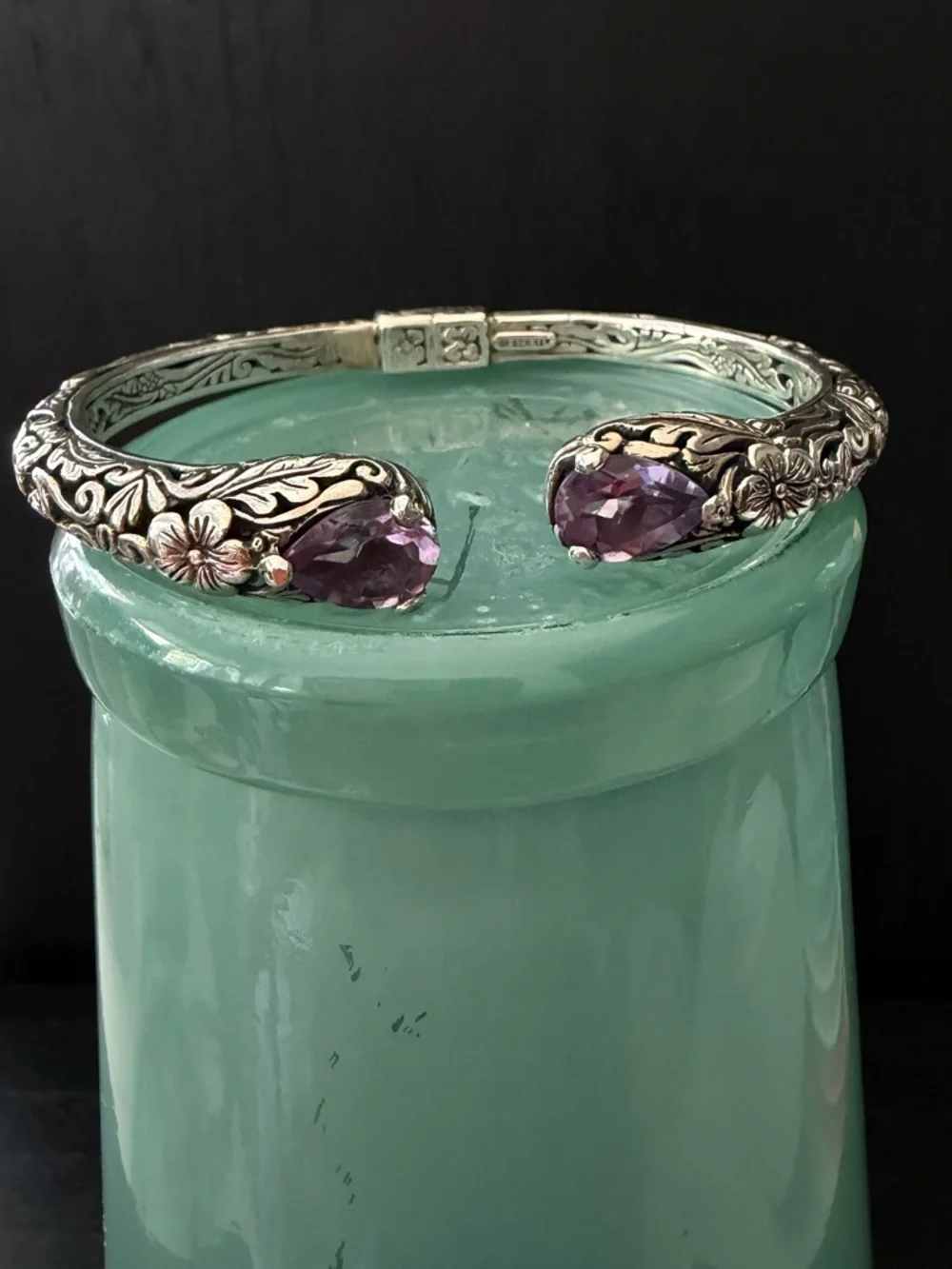 Annika Witt Bali Ati ID Sterling Silver Amethyst Bracelet - Picture 4 of 4
